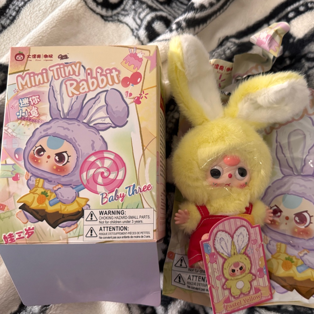 Mini Tiny Rabbit Baby Toy - Yellow